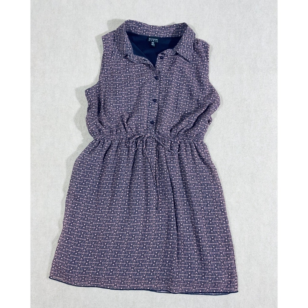 Enfocus Women's Lined Sleeveless Dress Coral/Blue Patterned -16W
